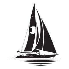 Majestic Sailboat on the Open Sea for Maritime Adventure