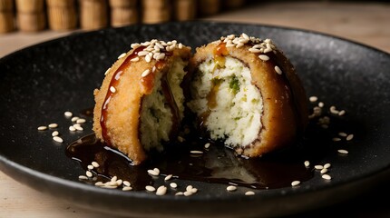 Fried Ice Cream crispy coated ice cream ball with melting core