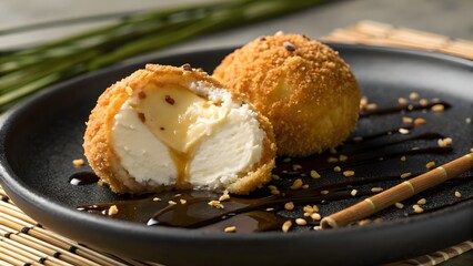 Fried Ice Cream crispy coated ice cream ball with melting core