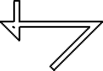 Pixel line creative design digital. Element 8 bit retro