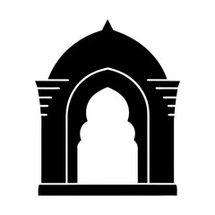 Obraz premium Architectural window design element building construction art silhouette