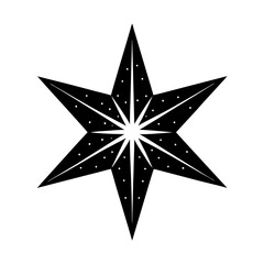 Obraz premium Elegant six pointed star vector graphic design illustration silhouette