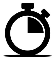 15-Second Timer Simple Stopwatch Vector Icon for Deadlines