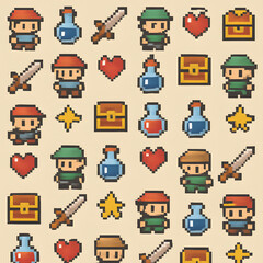 seamless pattern with cartoon 