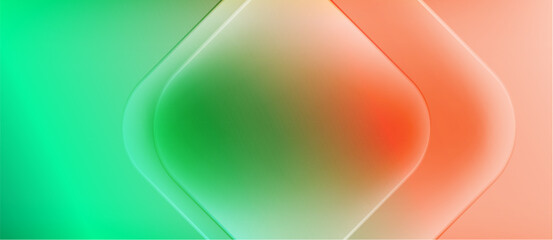 Abstract gradient background. Soft colors blend from green to orange. Rounded shapes create layered visual effect. Smooth transitions present.