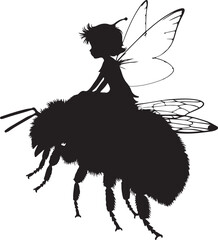 silhouette of a fairy