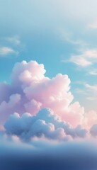 Beautiful blue sky with clouds. Nature background. 