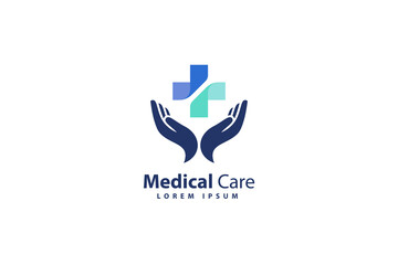 Medical care logo, health design template