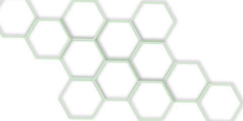 Abstract colorful modern 3d out color line cube hexagon design technology honeycomb texture vector background.	