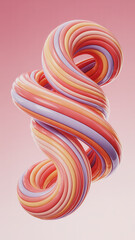Photo of a colorful candy swirl with pink, orange, and purple hues
