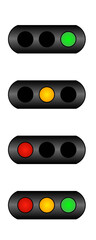 traffic light, traffic lamp icon sheet vector symbol illustration	