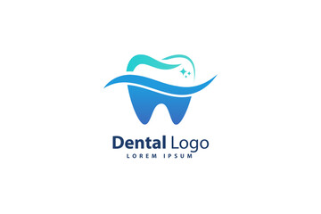 Dental care logo design template