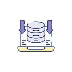 Storage Capacity icon design with white background stock illustration