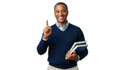 Professional Teacher Educator Portrait - Transparent Background