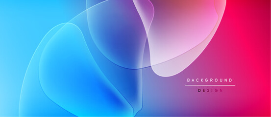 Abstract fluid shapes blend vibrant blues, purples, pinks. Gradient colors create modern background design. Smooth transitions, dynamic composition.