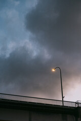 street lamp in the sky