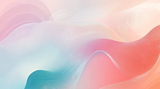 Abstract Pastel Waves Linear Gradient Design