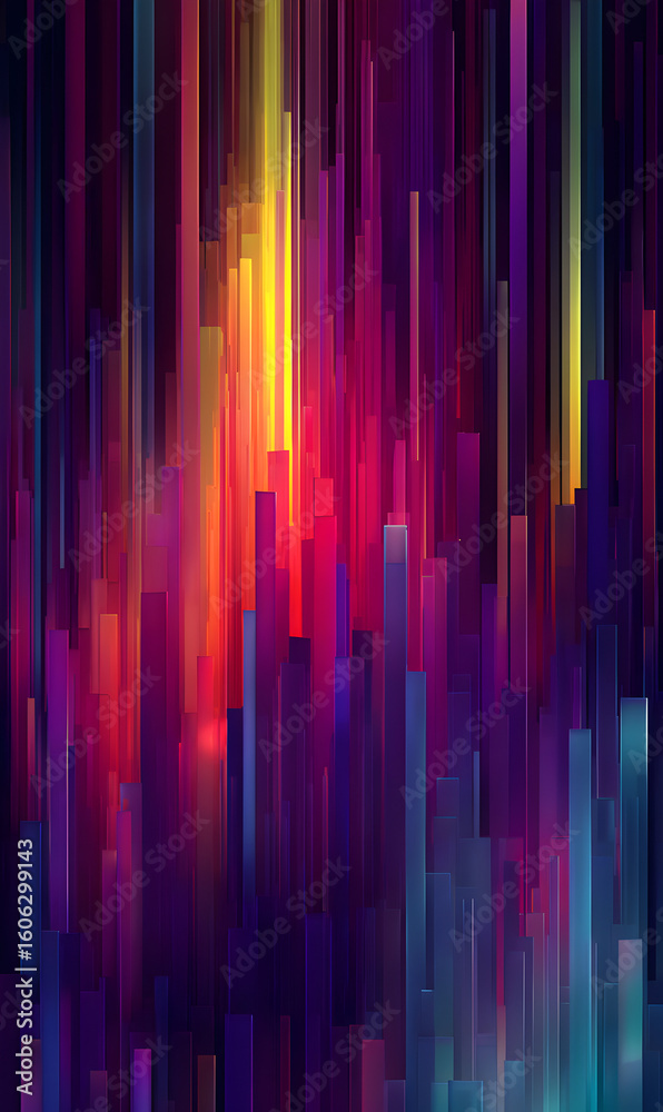 Wall mural colorful abstract vertical stripes background with vibrant gradient hues creating a modern backdrop 