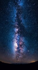 Milky way galaxy spanning the night sky.