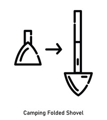 Folding Shovel Icon – Compact Digging Tool for Camping and Survival Use