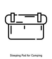 Sleeping Pad Icon – Rollable Foam Mat for Camping Sleep Comfort