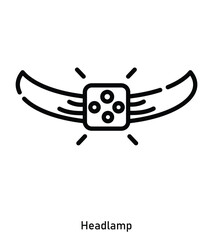 Headlamp Icon – Hands-Free Lighting Gear for Night Hiking and Camping