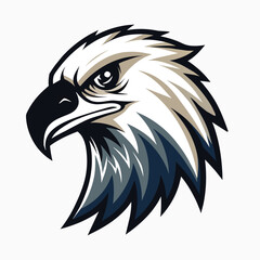 Hand drawn  eagle logo template Majestic Eagle Head Silhouette