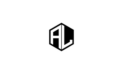 AL initial letters, monogram logo