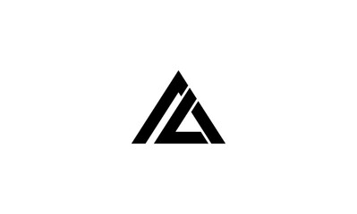 AL initial letters, monogram logo