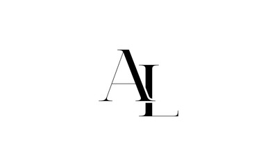 AL initial letters, monogram logo