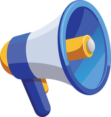 3d megaphone announcement vector