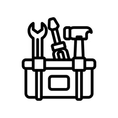 Tool set coloring page 