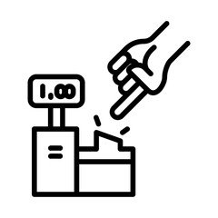 Attendance machine coloring page 