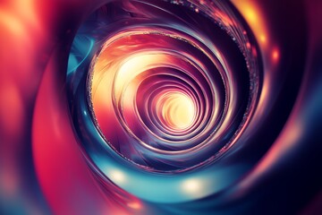 Obraz premium Abstract Swirling Tunnel Of Vivid Colors And Light