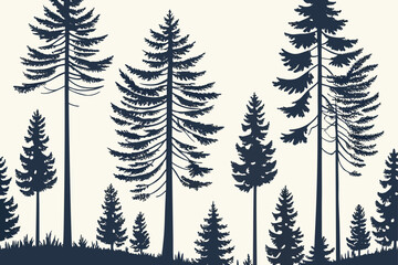 Fototapeta premium forest seamless pattern