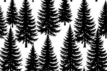 Obraz premium seamless pattern with fir trees