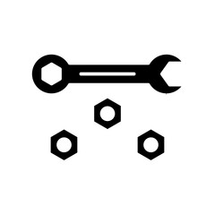 Spanner and bolt coloring page 