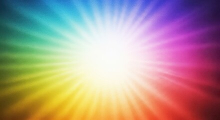 Obraz premium Rainbow Burst Background Bright Colorful