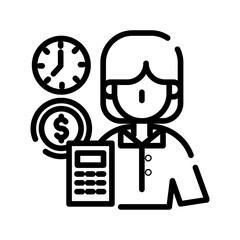 Human resource avatar coloring page 