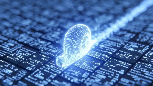Digital snail crawling across the fragmented landscape of information - Powered by Adobe