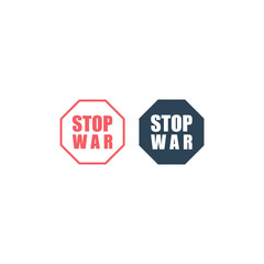 Stop war vector illustration icons set