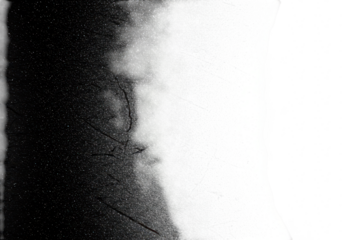 Dramatic contrast between textured black and smooth white areas creating an abstract gradient effect on a clean background isolated on transparent background