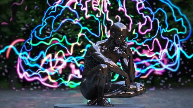 Vibrant Brain Waves Loop Animation