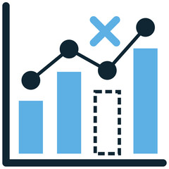 Incomplete data icon vector. Perfect for illustrating missing information, partial datasets, or gaps in records. represents challenges in data quality and the need for comprehensive collection.