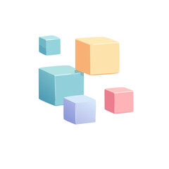 Obraz premium Various minimalist shapes floating in surreal balance. Soft shadows, elegant curves, and color-block contrast.