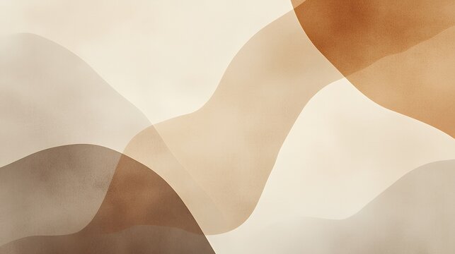 Abstract Brown and Beige Watercolor Landscape