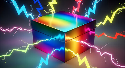  Electric Power Box with Colorful Lightning Effects