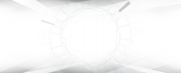 Technology electric gear art abstract background design. white color tone.