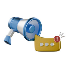 Message Notification 3D Icon Colorful Style