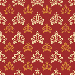 Elegant Damask Repeat Border for Textile and Decor